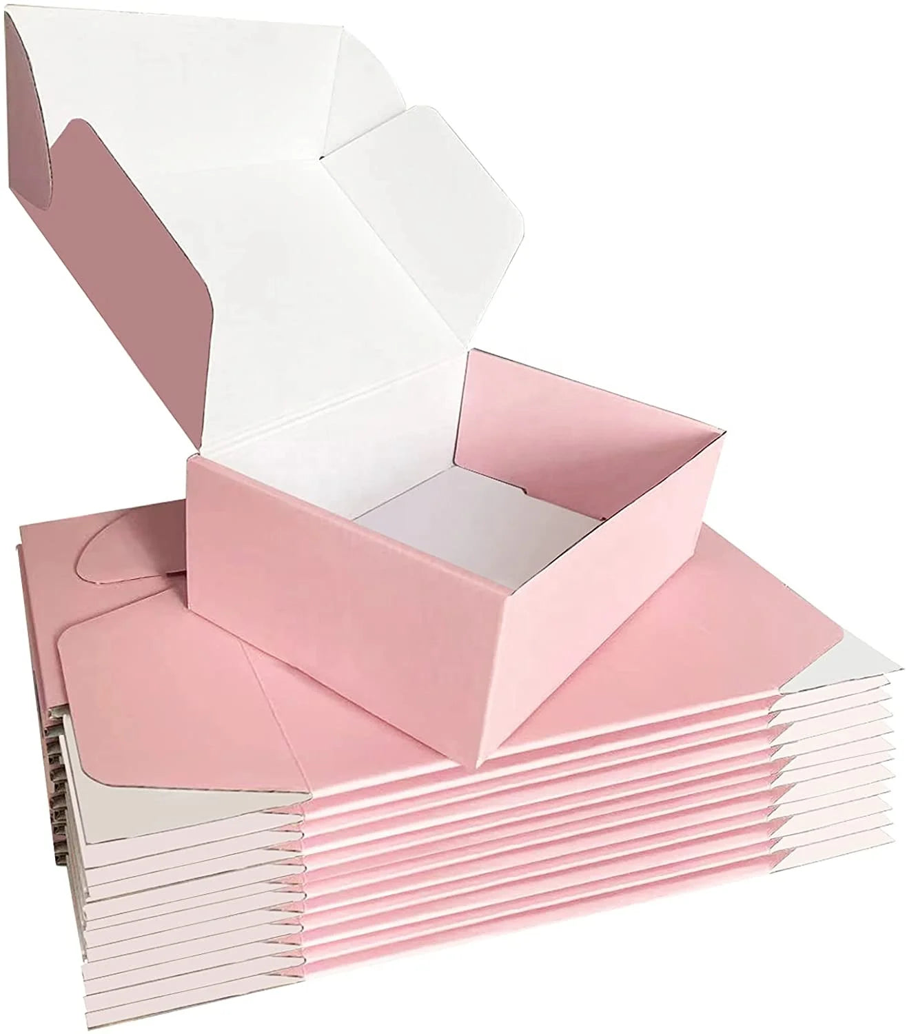 Wholesale Kraft MailingShippingStoringChristmas Gifts Wrapping Small Corrugated Cardboard Gift Box Pink Shipping Boxes
