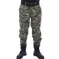 Men's Camouflage Cargo Sports Pants Canvas Fabric Mid Waist Button Fly Outdoor Work with Multiple Pockets Straight Pattern