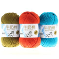 5 Ply 50g Soft Worsted Melange Yarn Dyed in Various Colors 60% Cotton 40% Acrylic Hand Knitted & Crocheted Milk Cotton Yarn