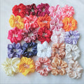 52 Colors Big Circle Solid Color Bright Satin Hair Ring Elasticity Hair Rope for Women Girls