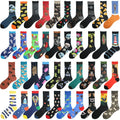 XIANGHUI Creative Custom Cotton Popular Logo Men Women Socks Creative Animal Planet Flower Socks Fashion Socks