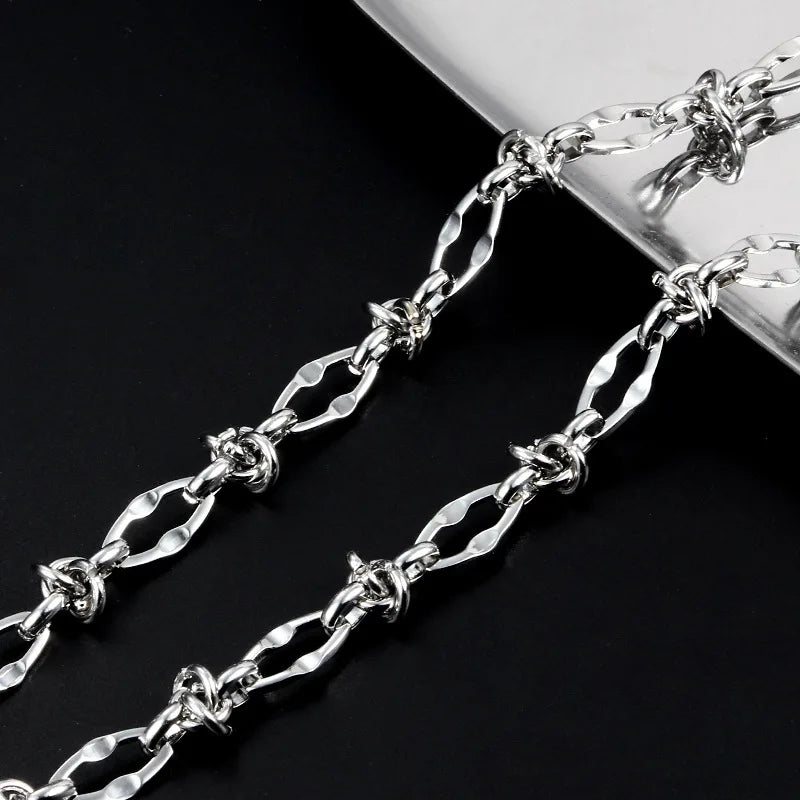 Wholesale High Polish Waterproof Tarnish Nickle Free Stainless Steel  Cuban Link Chain for Jewelry Making Findings