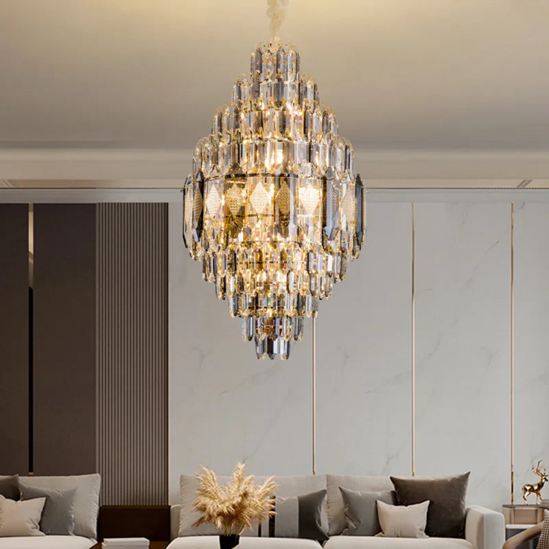 Nordic Style Luxury Crystal Chandelier for Hotel Restaurant Lighting Living Room Entrance Door Wedding High Quality Chandelier
