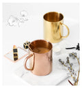 Wholesale Popular 400ML Gold Stainless Steel Metal Milk Tea Cocktail Coffee Mug With Handle