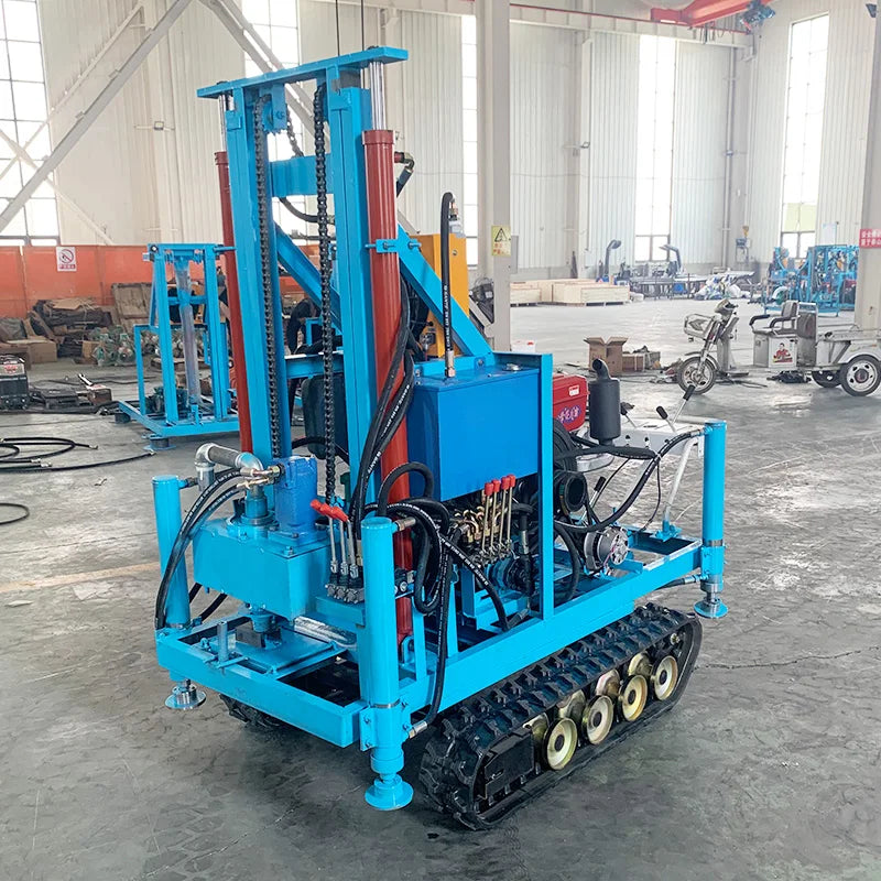 Wheeled 100m 250m diesel Water Well Drilling Rig Small Dual Pump Water Well Drilling Rig