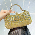 2025 Luxury Fashion Rhinestone Clutch Purses for Women Evening Formal Bags Ladies Cross Chain Shoulder Clasp Handbag Crystal Bag