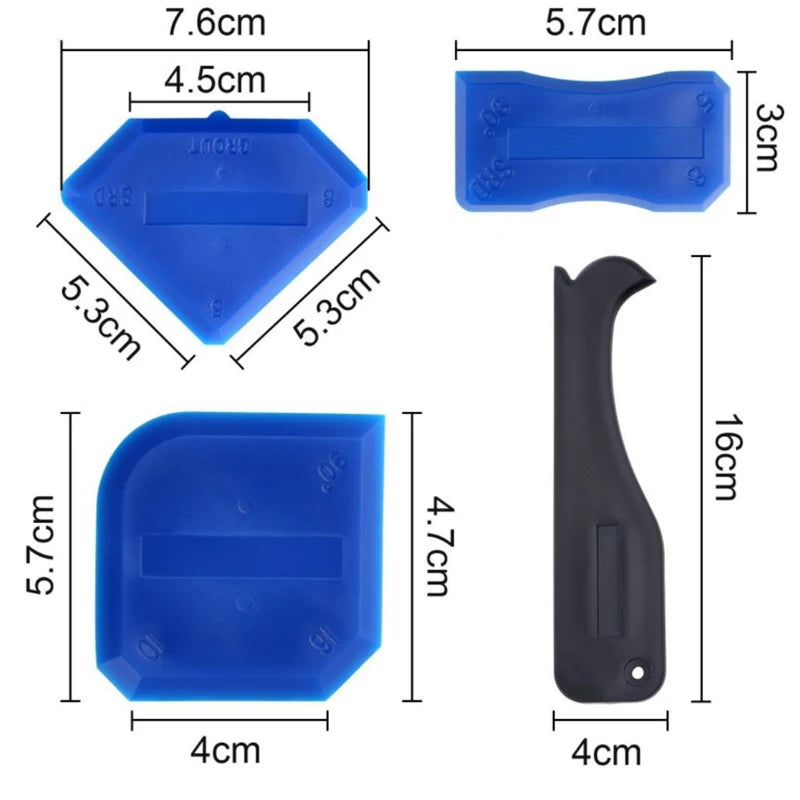 5 Pieces Caulking Tool Kits Sealant Scraper and Professional Plastic Sealant Scraper Sealant Trowel