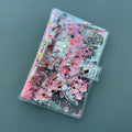 A6 Clear PVC 6 Ring Binder Glitter Sequins Planner Binders A5 Clear Cash Budget System Binder Cover