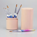 SeeJoy Custom LOGO Beauty Kolinsky Sable Acrylic Nail Art Brush Case with Metal Handle Size #2~#18 PVC Tube Packaging