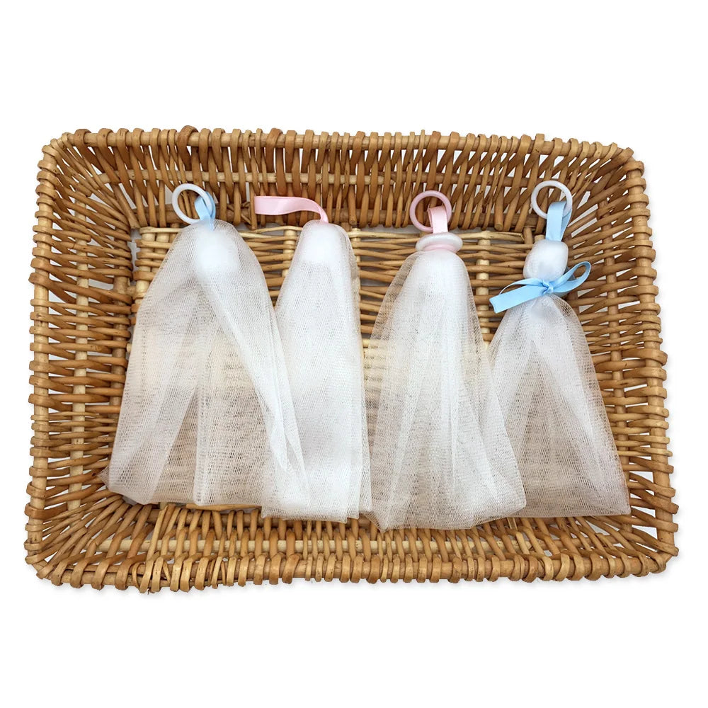 Facial Cleaning Eco-friendly PE Ball Mesh Foaming Bubble Net Exfoliating Face Soap