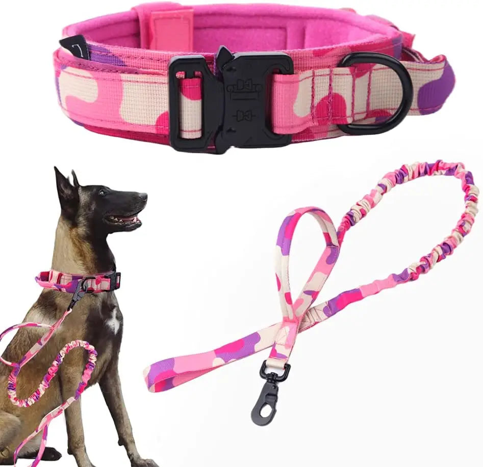 2025 NEW Outdoor Heavy Duty Tactical Wide Pet Collars Nylon Luxury Adjustable Pet Training Tactical Dog Collar With Metal Buckle