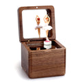Wholesale Dancing Spinning Ballet Girl Music Box Wooden Music Box Custom with Mirror Solid Wood Creative Gift