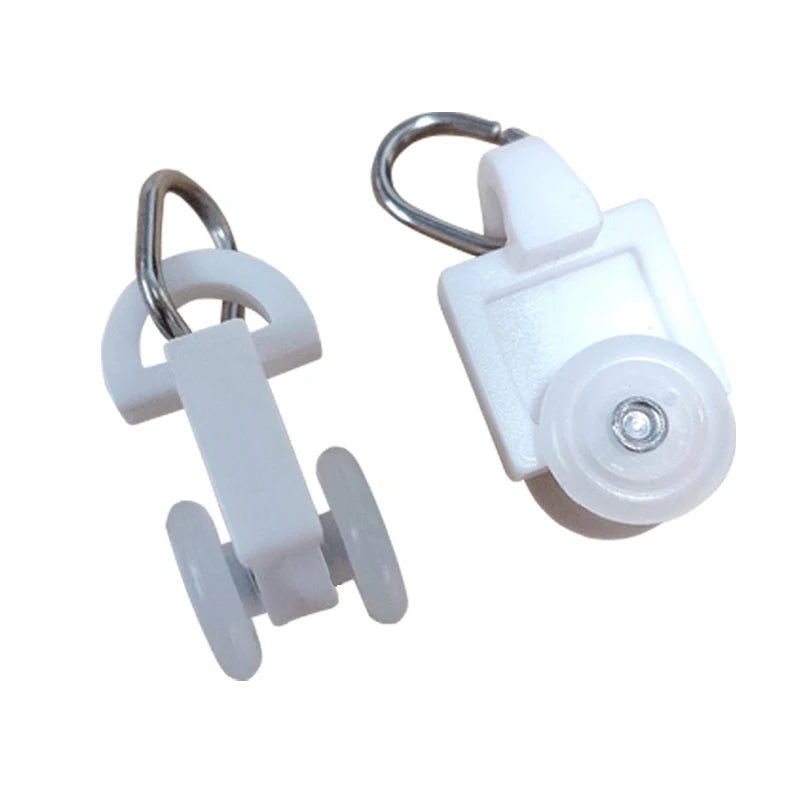 Motorized Curtain Track sliders roller White Plastic Curtain Rail Track rollers