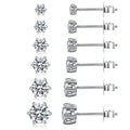 GE52 2025 Summer Collection Luxury 925 Sterling Silver Gold-Plated Stud Earrings Set 5A Cubic Zircon CZ for Weddings Other Gifts