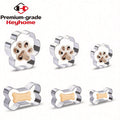 Dog Cookie Cutter Set 430 Stainless Steel Bone Paw Print Puppy Shape Biscuit Mold Eco-Friendly DIY Baking Tools for Pet Treats