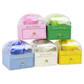 MU Pink Jewelry Storage Paper Box Wedding Romantic Fresh Rose Drawer Box Ring Necklace Packing Jewelry Box