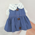 Wholesale Cotton Soft Breathable Denim Skirts for Animal Puppy Cat Pet Dog