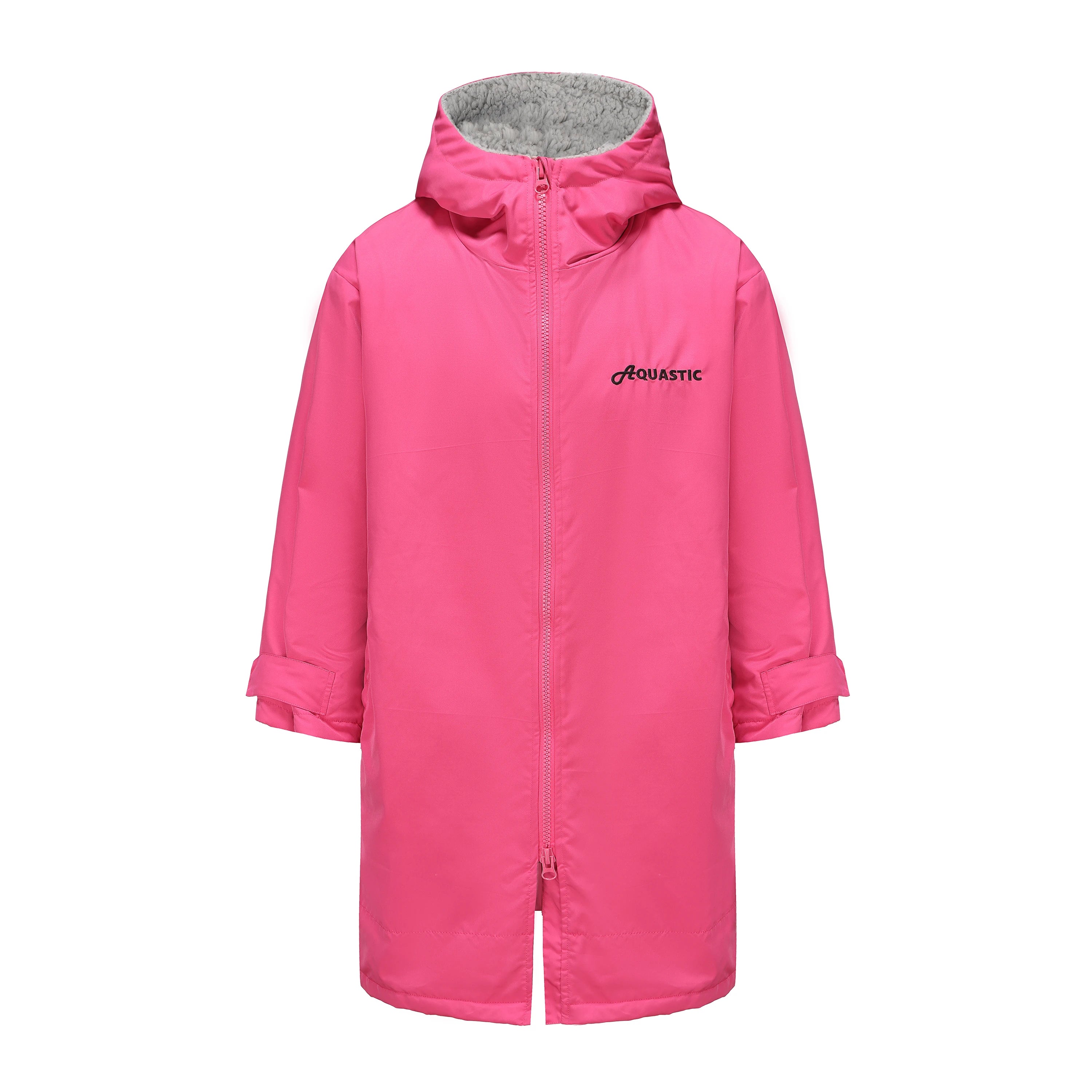 Custom logo Wholesale Swim Parka Jacket with Fleece Lining Change Robe Waterproof for Swimming Surfing Beach Changing