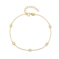 HanYu Gold Plated Interval 5A Zircon Paved CZ Bracelet Women Minimalist Fashion 925 Sterling Silver Bracelets