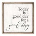 Today Is a Good Day Wood Floating Frame Decorative Hanging Wall Canvas for Hanging Photos Blank Painting Usage