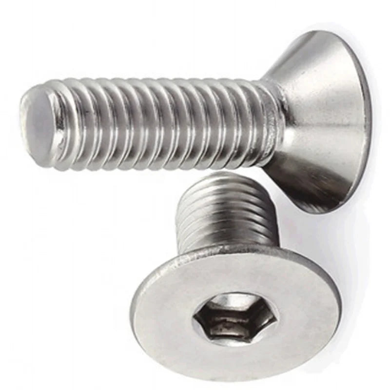 DIN Standard M10 M3 M4 Threads CSK Head Screws Black Carbon Steel Socket Hexagon Bolt Plain Finish Sizes 40mm 80mm 10mm 16mm