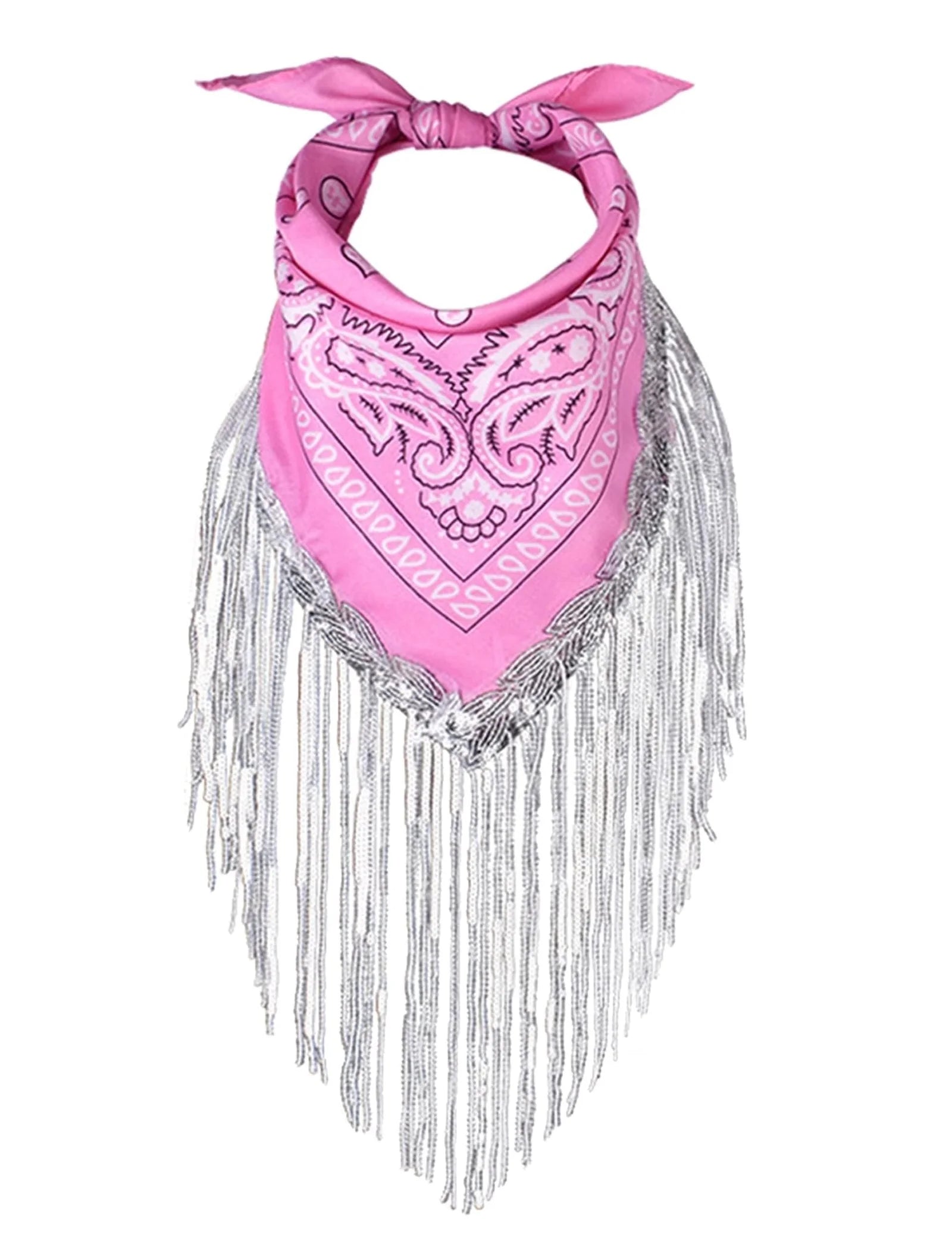Wholesale Fringe Rhinestone Tassels Bandana Disco Cowgirl Bachelorette Scarf Party Decorations School Events Holiday Outdoor