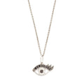 LOZRUNVE Trendy Wholesale Jewelry Gold Vermeil Silver 925 Cubic Zirconia Eye Necklace