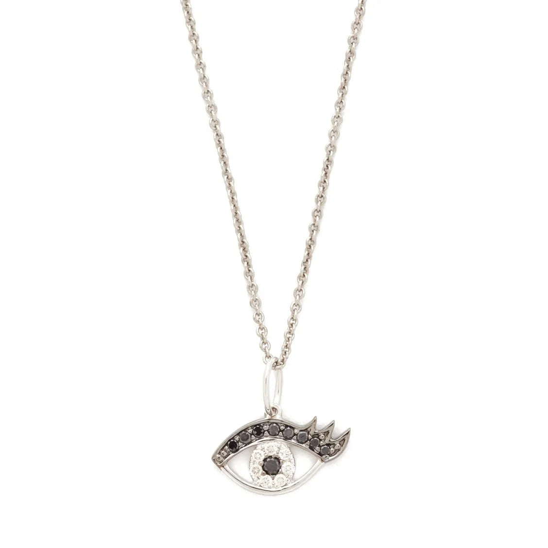 LOZRUNVE Trendy Wholesale Jewelry Gold Vermeil Silver 925 Cubic Zirconia Eye Necklace