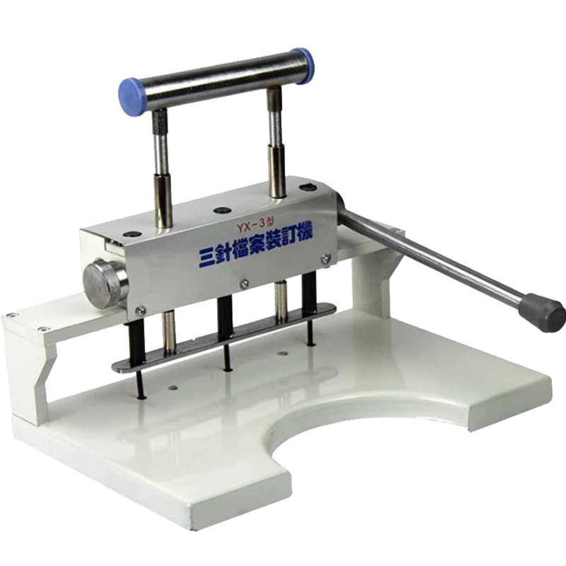 YX-3 Three Holes Three Needles Manual File Voucher Personnel Contract Binding 30mm Thick Hole Punching Machine