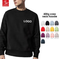 SK Unisex Soft 400G Silver Polar Fleece Crew Neck Sweatshirt Pulpit Style Solid Pattern Printed Autumn Knitted Pullover for Men