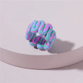 Wholesale Fashion Jewellery Handmade Polymer Clay Rings Jewelry Wide Chunky Clay Finger Ring