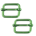 Wholesale Green Color Tri-Glides Slider Strap Adjuster Rectangle Strap Slide Belt Keeper Purse Handbag
