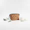 Eco-Friendly Natural and Sustainable Durable Portable Solid Color Zipper Closure Cosmetic Bag Tote Handbag with Polyester Lining