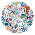 50Pcs Marine Life Sea Ocean Animal Cute Kawaii Sticker Label for Luggage Laptop Promotion Gift Children Stickers