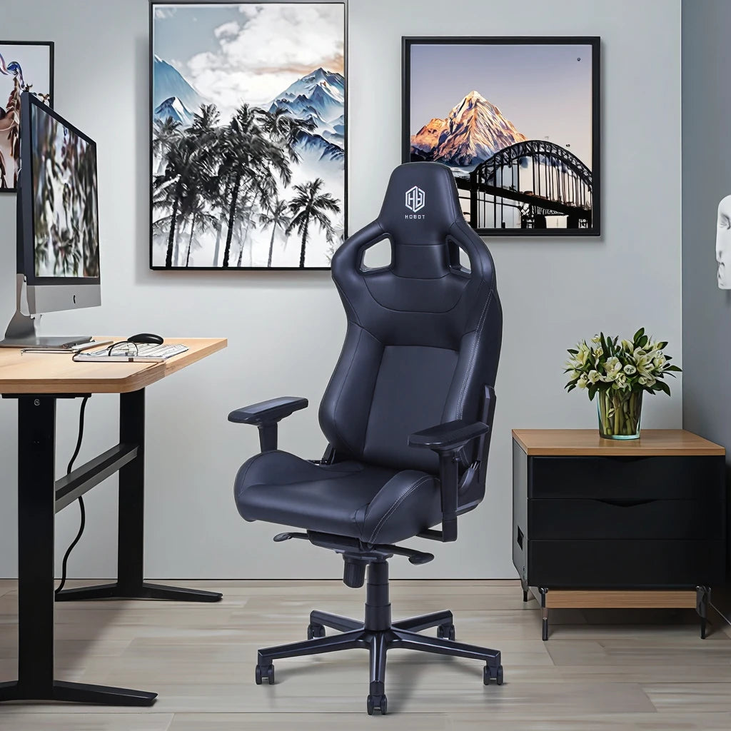 2025 Best Professional Gamer's Comfortable Synthetic Leather Swivel Chair with Adjustable 4D Armrest