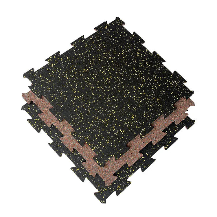 Anti Slip 485*485mm Interlocking Fitness Gym Floor Mats Rubber Gym Flooring Tile