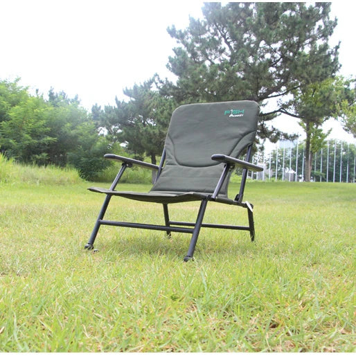 Selco Army Green Heavy Duty Outdoor Recliner Camping Chair Adjustable Legs Ideal Carp Folding Fishing Chair