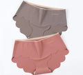 Stylish Women Laser Cut Cotton Fabric Panties Mid-Rise Underwear Seamless Solid Breathable for Everyday Comfort & Elegance