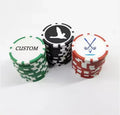 Golf Accessories Bulk Pack Plastic Poker Chip & Ball Markers With Metal Hat Clip