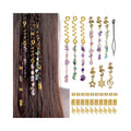 Hot Selling 40Pcs Colored Crystal Stone Hair Braid Accessories Metal Charms for Women Girls Hair Decoration