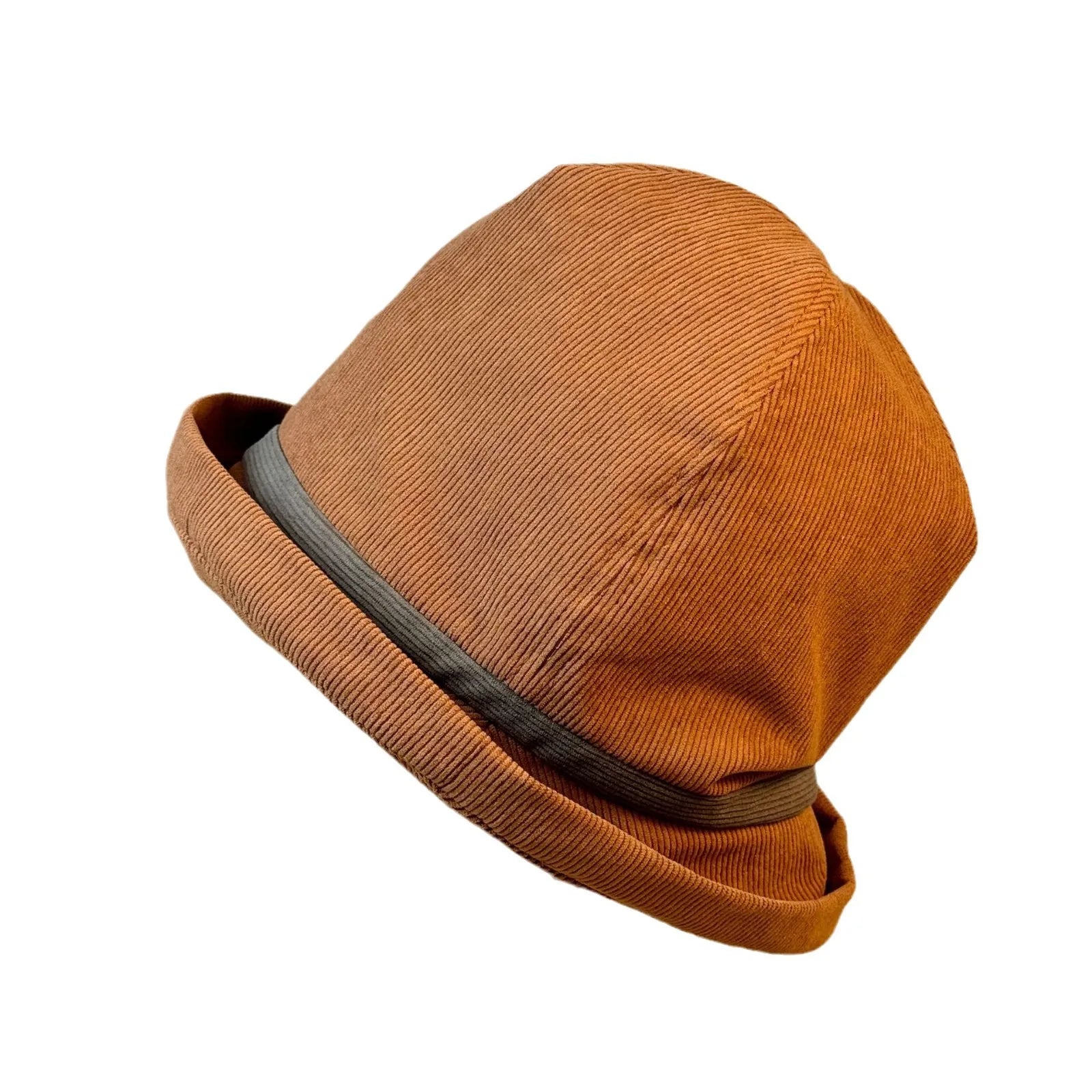 BESTELLA Stylish Comfortable Retro Fisherman's Octagonal Hat Autumn/Winter Fur Bucket Hat in Corduroy for Men & Women for Travel