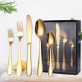 Hot Sale Western Cutlery Stainless Steel Metal Spoon Fork Cutlery Set With Gift Box