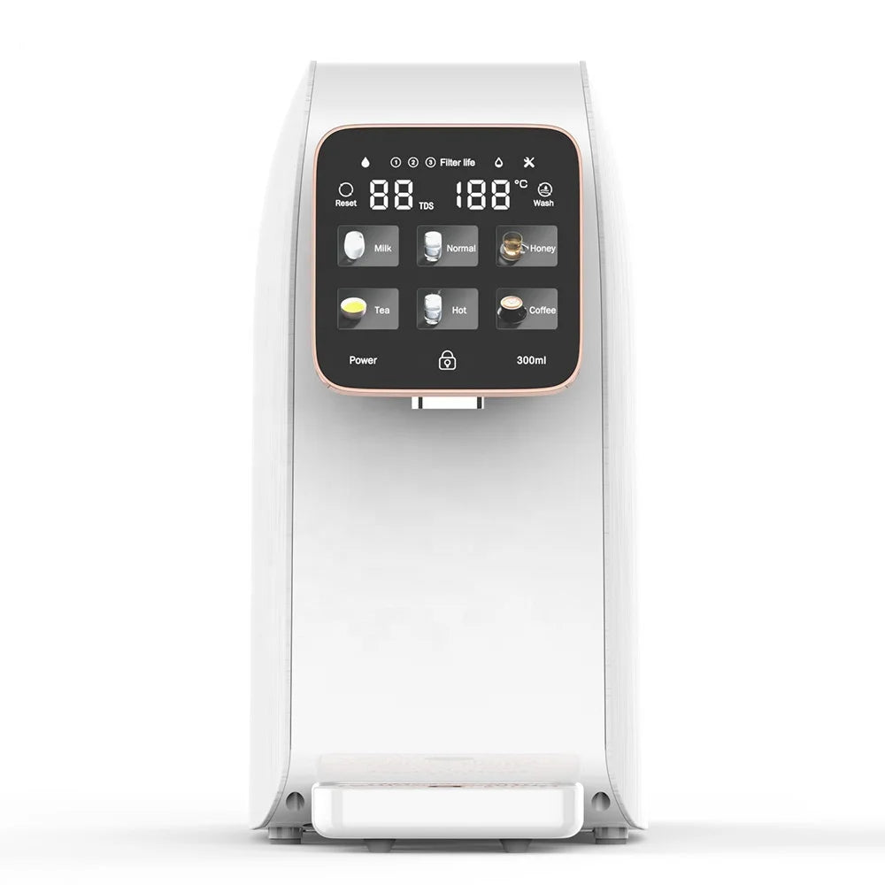 Home Touch Control RO Purifier Water Filter System 4 Filtrations Hot Water Dispenser with Free Installation Reverse Osmosis