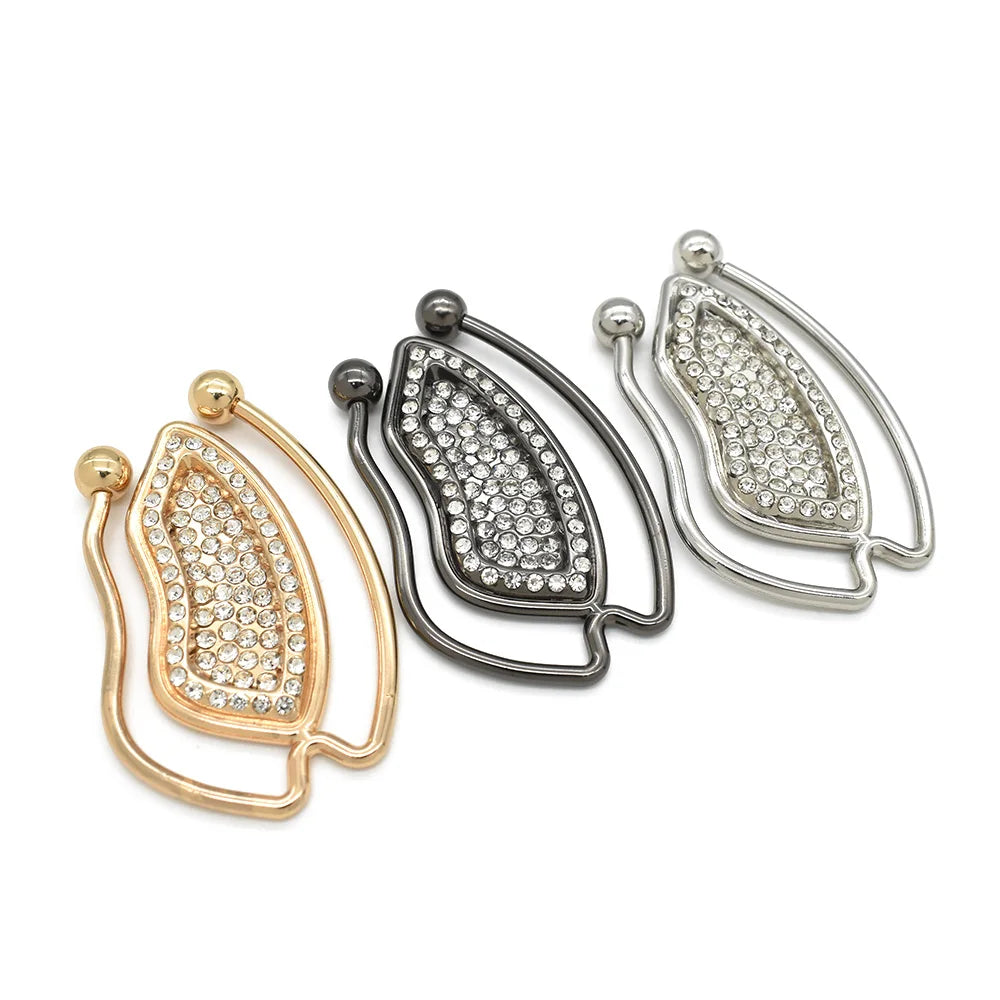 Rhinestone Sparkling Zinc Alloy Swimsuit Accessories Corrosion-Resistant Swimsuit Buckles