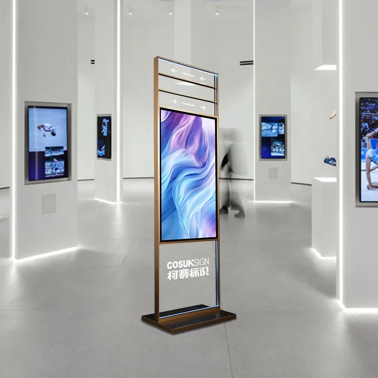 Vertical Led Lcd Indoor Video Kiosk Restaurant 65 55 Inch Floor Standing Media Player Outdoor Digital Signage and Display