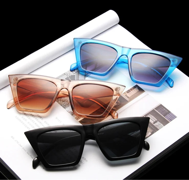 Hot Selling Female Vintage Sunglasses Women Fashion Cat Eye Luxury Sun Glasses Classic Shopping Lady Black Oculos De Sol UV400