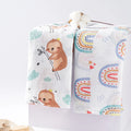 Happyflute Blanket Baby Rainbow Island 70%bamboo 30% Cotton Baby Blankets Soft Newborn Muslin Swaddles in Stock