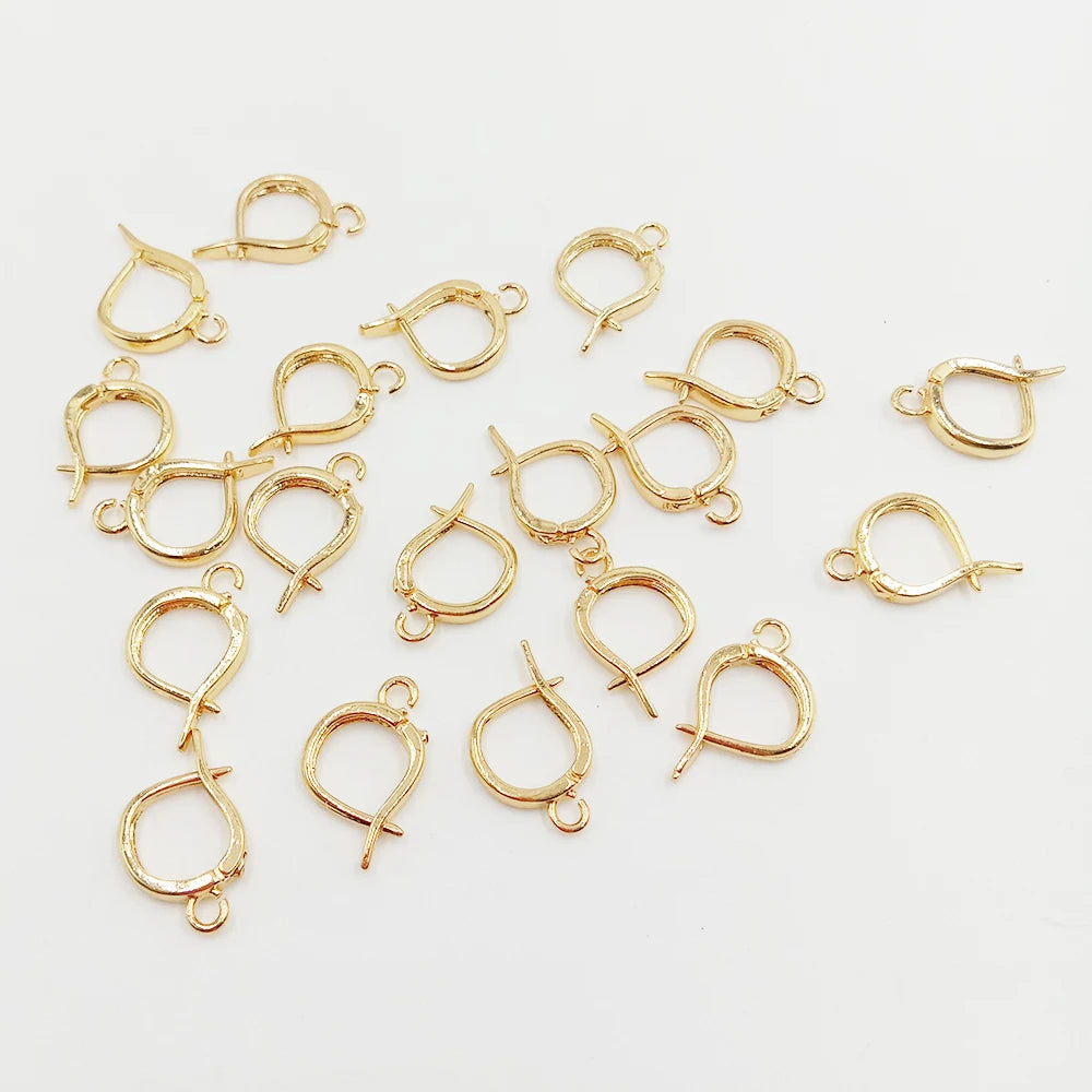 Bulk Price Wholesale Jewelry Findings Drop Earring LOOP DIY Earrings Accessoriesbrass With Real 18K Gold Plating