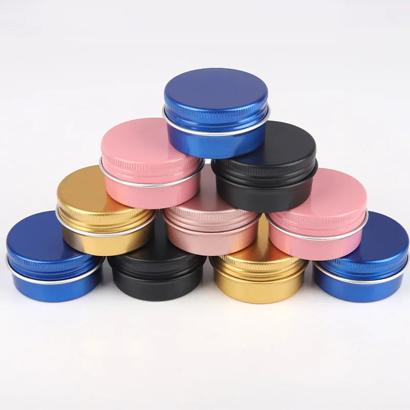 5ml-180ml Empty Round Metal Metal Tin Box Candy Lip Balm Packing Containers Aluminum Cosmetic Tin Can Box