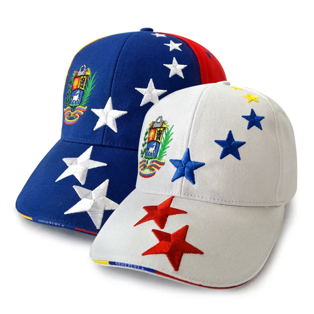 Promotion Cheap Venezuela Caps Gorras Custom Twill Cotton Baseball Cap With Embroidery 7 Stars Logo Venezuela Hats Sports Cap